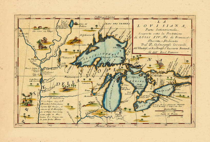 无人,横图,地图,美国,历史,古董,北美,北美洲,美洲,伊利诺斯州,俄亥俄州,纽约州,宾夕法尼亚,北亚美利加洲,亚美利加洲,密歇根,密歇根州,貂熊州,狼獾之州,狼獾州,明尼苏达,威斯康星,五大湖,彩图,美利坚合众国