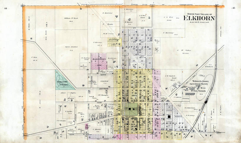 无人,横图,地图,城镇,历史,古董,威斯康星,彩图,多义词,地图学