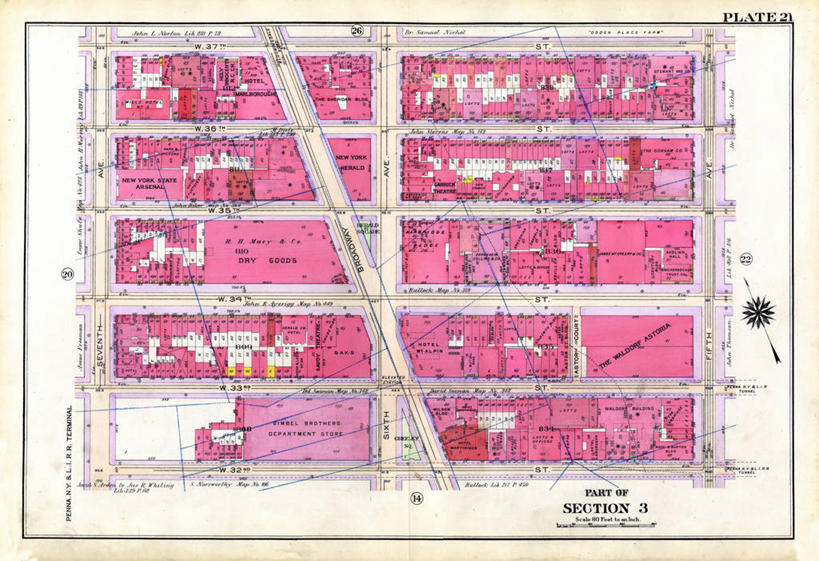 无人,横图,地图,纽约,城镇,历史,古董,第五大道,彩图,地图学