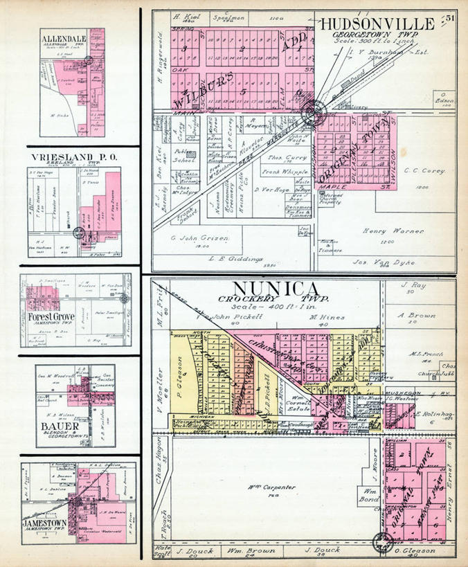 无人,竖图,地图,美国,城镇,历史,古董,北美,北美洲,美洲,北亚美利加洲,亚美利加洲,密歇根,密歇根州,貂熊州,狼獾之州,狼獾州,詹姆斯敦,彩图,美利坚合众国,地图学