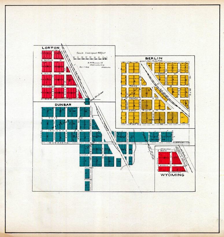 无人,竖图,地图,城镇,历史,柏林,古董,怀俄明,内布拉斯加,彩图,地图学