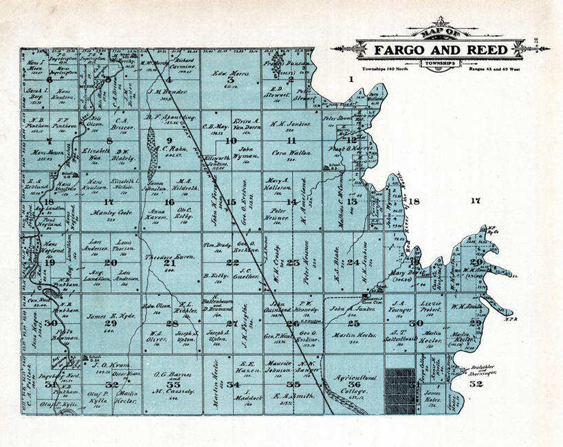 无人,横图,芦苇,地图,历史,古董,北达科他州,法哥,彩图,地图学