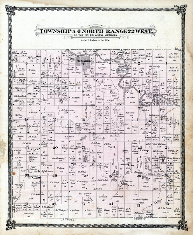 无人,竖图,地图,历史,古董,密苏里,贝德福德,彩图,地图学