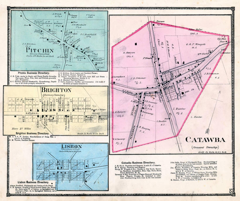 无人,横图,地图,城镇,首都,历史,里斯本,古董,俄亥俄州,彩图,地图学