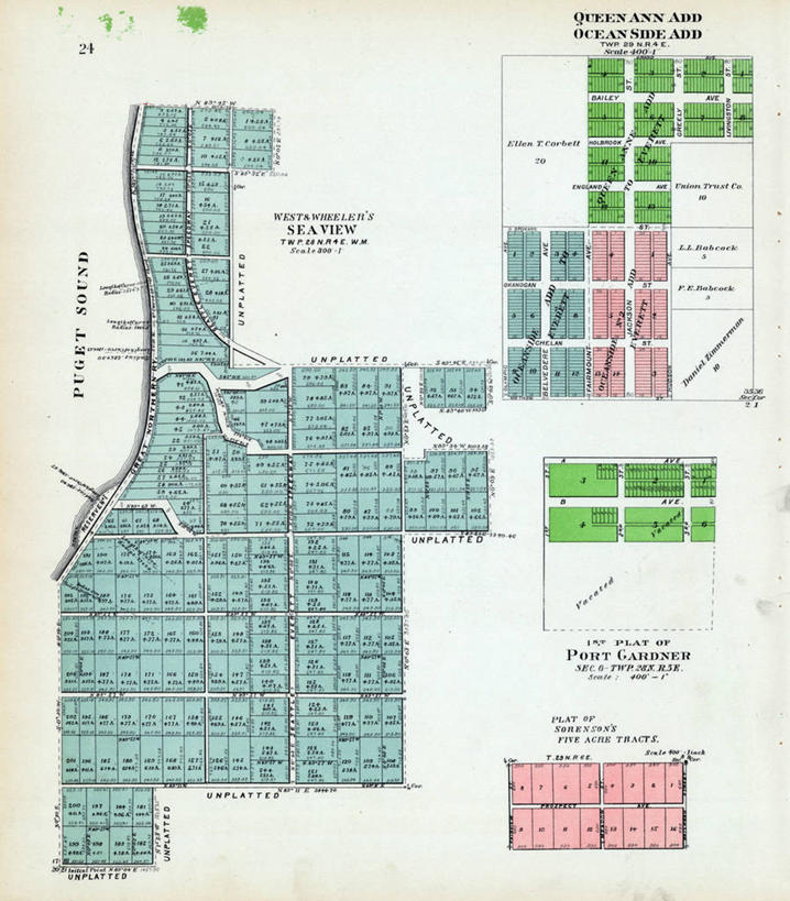 无人,竖图,海洋,地图,城镇,历史,古董,华盛顿州,普吉特海湾,彩图,地图学