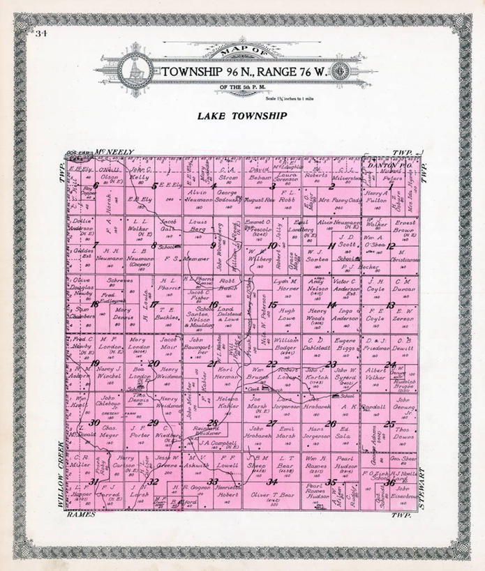 无人,竖图,地图,历史,古董,南达科他州,彩图