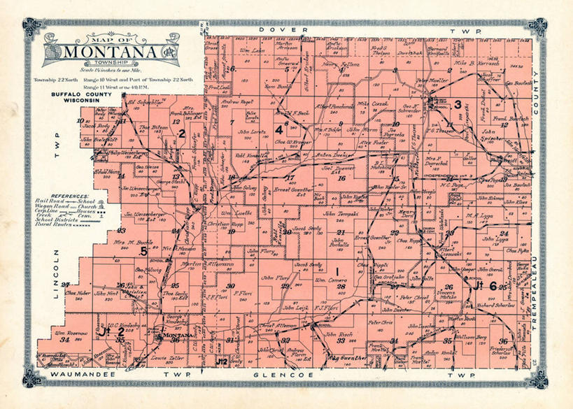 无人,横图,地图,历史,古董,蒙大拿州,威斯康星,彩图,地图学