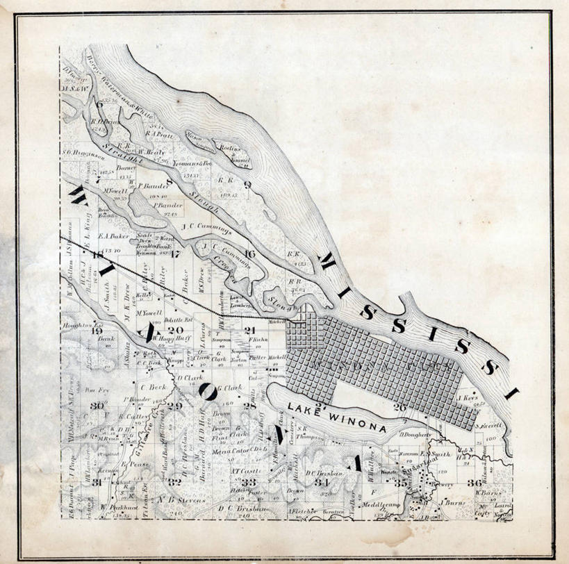 无人,方图,地图,历史,古董,明尼苏达,甜面包山,彩图,地图学