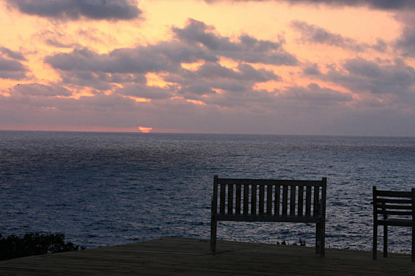 无人,横图,室外,日落,水,家具,西班牙,欧洲,木制,长椅,岛,院子,天空,自然,黄昏,美女