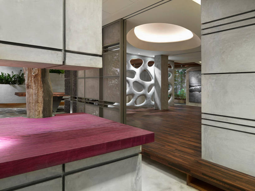 无人,横图,室内,白天,建筑,台湾,日光,亚洲,水泥,粉色,建筑材料,台北,硬木