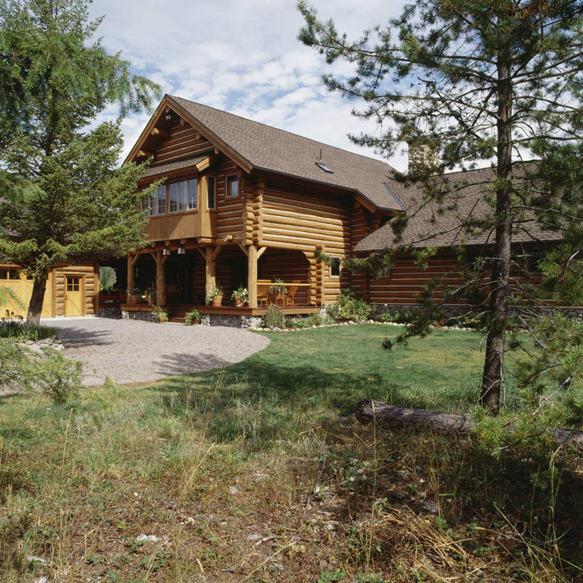 家,烟囱,建筑,路,日光,木制,房屋,屋顶,树荫,车道,草,绿色,门廊