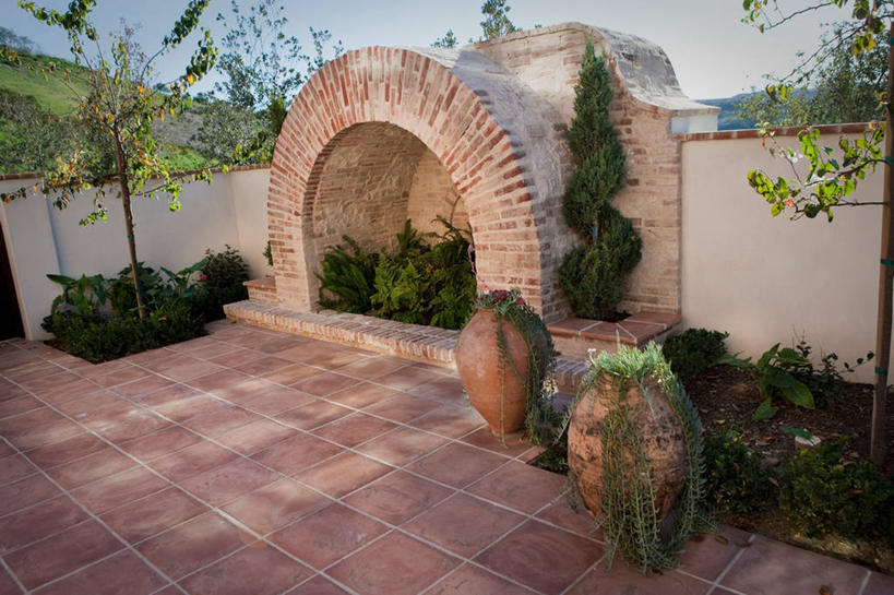 无人,横图,室外,白天,留白,建筑,日光,美国,砖,墙,巨大,庞大,北美,加利福尼亚,建筑材料,宏大,硕大,伟大,火坑