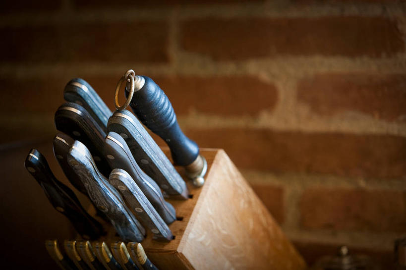 无人,横图,室内,留白,美国,砖,把手,刀,北美,加利福尼亚