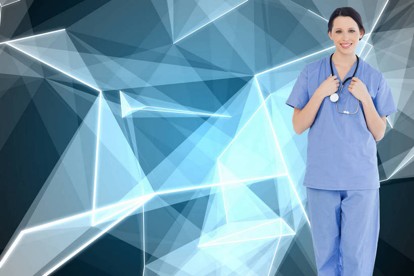 西方人,一个人,无人,医生,站,笑,微笑,露齿笑,横图,室内,白天,正面,工作服,制服,安全,数码,科技,欧洲,欧洲人,仅一个年轻女性,仅一个女性,仅一个人,一副,握,阴影,形状,梦幻,发光,反射,光束,网络,三角形,图形,影子,防护,光亮,高光,几何,计算机图形,合成,注视,蓝色,白色,黑色,听诊器,观察,看,站着,医护人员,医疗人员,握着,观看,保护,电脑合成图,数码合成图,察看,医疗设备,未来,合成图,关注,数学,发亮,医疗器械,保险,防护服,医疗工具,憧憬,写实,具体,具象,保全,周全,安稳,安定,形态,外形,工作制服,检测工具,平安,年轻女性,女人,女性,白种人,大夫,站立,半身,彩图,工作套服,几何图形,辐射防护服