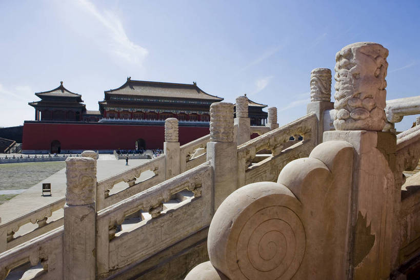 故宫,横图,室外,白天,建筑,北京,中国,亚洲,雕刻,历史,古代,白云,天空,中国文化,东亚,中华人民共和国,古远,皇家,传统文化,bj174