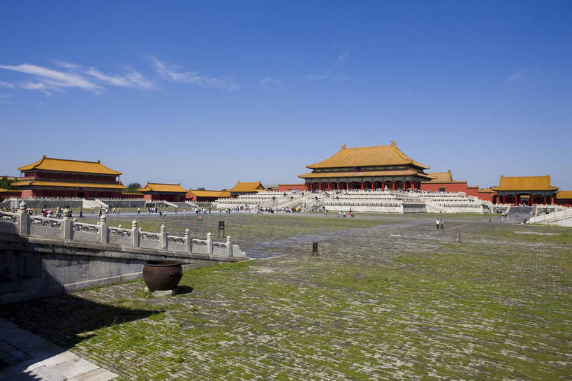 故宫,横图,室外,白天,建筑,北京,中国,亚洲,雕刻,历史,古代,白云,天空,中国文化,东亚,中华人民共和国,古远,皇家,传统文化,bj174