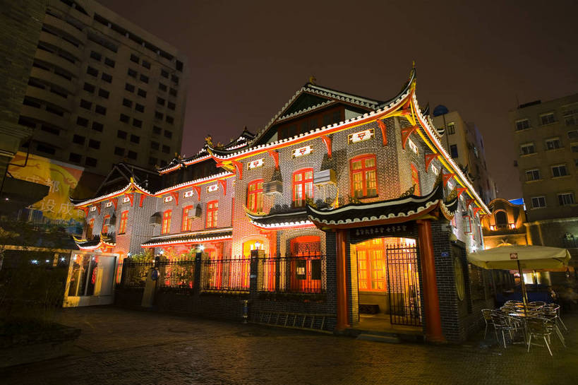 无人,酒吧,横图,彩色,室外,旅游,城市风光,街道,夜景,中国,亚洲,灯光,现代建筑,商业街,休闲,灿烂,摄影,四川省,东亚,成都,中华人民共和国,春熙路,旅行,bj174