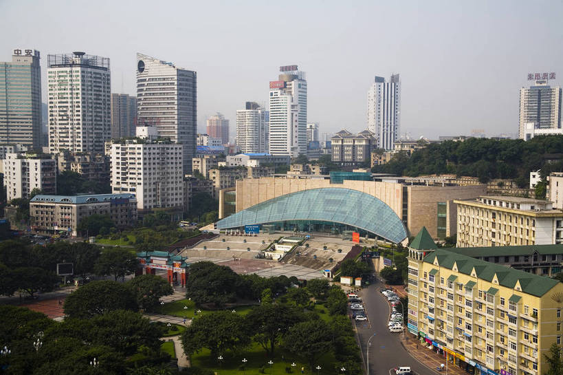 博物馆,横图,彩色,室外,白天,城市风光,重庆,中国,亚洲,景观,建筑群,现代建筑,摄影,四川省,东亚,中华人民共和国,三峡博物馆,bj174