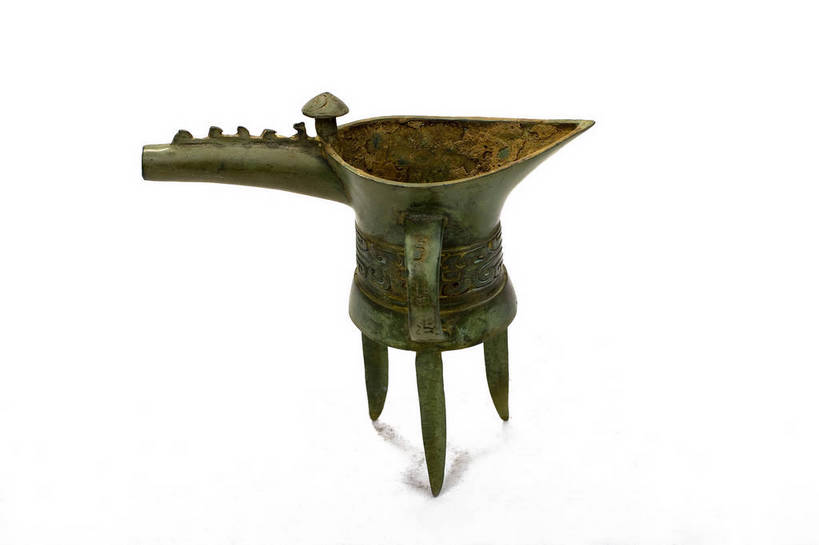 横图,彩色,静物,杯子,中国,雕刻,图片,文化遗产,艺术品,历史,文物,装饰品,古代,一个,酒杯,摄影,单个,古董,中国文化,东亚,青铜器,古远,古代文明,美术工艺,影棚拍摄,传统文化,爵,爵杯,bj174