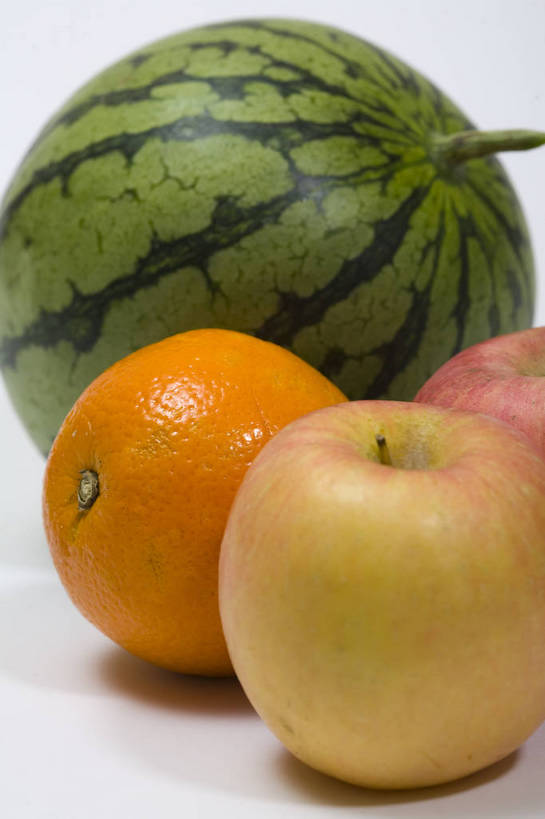 竖图,彩色,特写,白天,苹果,西瓜,静物,水果,中国,亚洲,图片,食品,排列,多个,竖,摄影,东亚,桔子,影棚拍摄,bj174