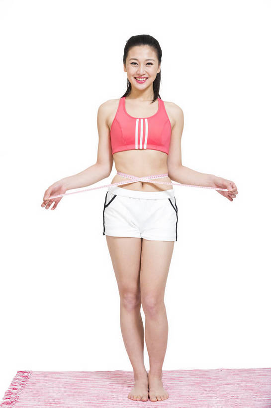 东方人,腰,站,竖图,彩色,室内,特写,白天,留白,抠图,白色背景,正面,时尚,北京,中国,仅一个人,测量,图片,现代,休闲,健康,成熟,可爱,美女,自信,摄影,生活方式,青春,优雅,减肥,乐观,年轻女性,女人,女性,亚洲人,中国人,年轻人,全身,影棚拍摄,愉快,练功服,bj174