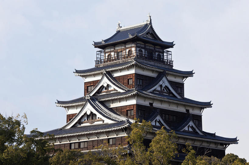 无人,横图,室外,白天,度假,美景,城市风光,城市,建筑,日本,城堡,景观,古典,历史,娱乐,古代,享受,休闲,景色,放松,摄影,建造,广岛,门楼,彩图,建筑结构,bj175