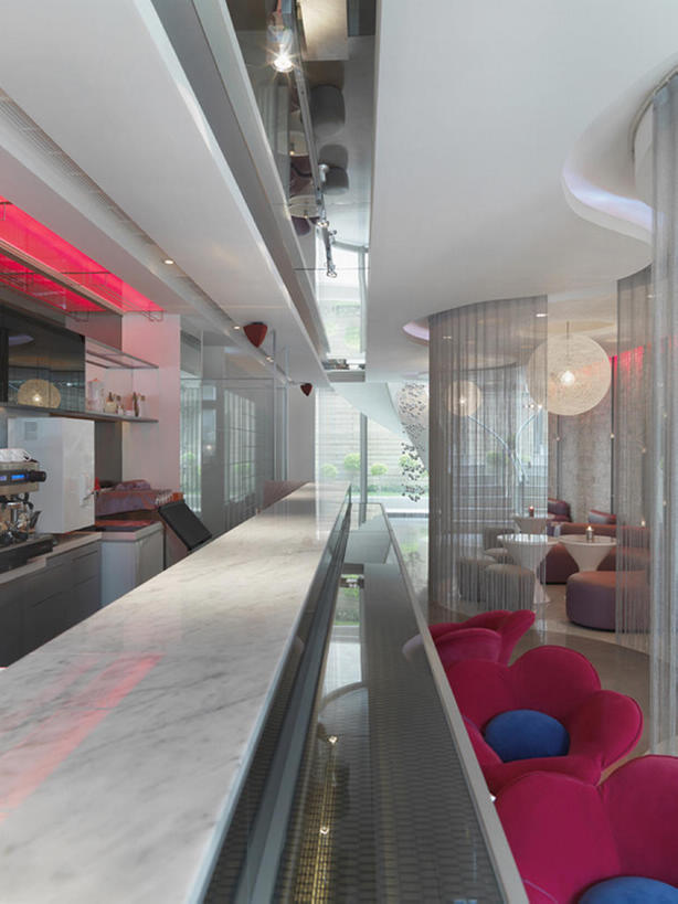 无人,酒吧,竖图,室内,时尚,吧台,窗帘,家具,沙发,酒店,椅子,一排,整齐,大理石,干净,现代,建筑物,座位,排列,粉色,装饰物,摄影,收银台,吧椅,照亮,起居室,风格,队列,房地产,夜总会,设计,彩图,餐馆,当代,细线,bj175